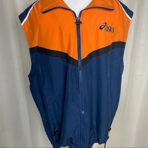 ASICS Men's Orange and Blue Jacket